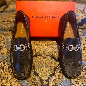 Donald J Pliner Men's Veba2-TC Black Fashion Leather Loafers Shoes Sz: 9.5